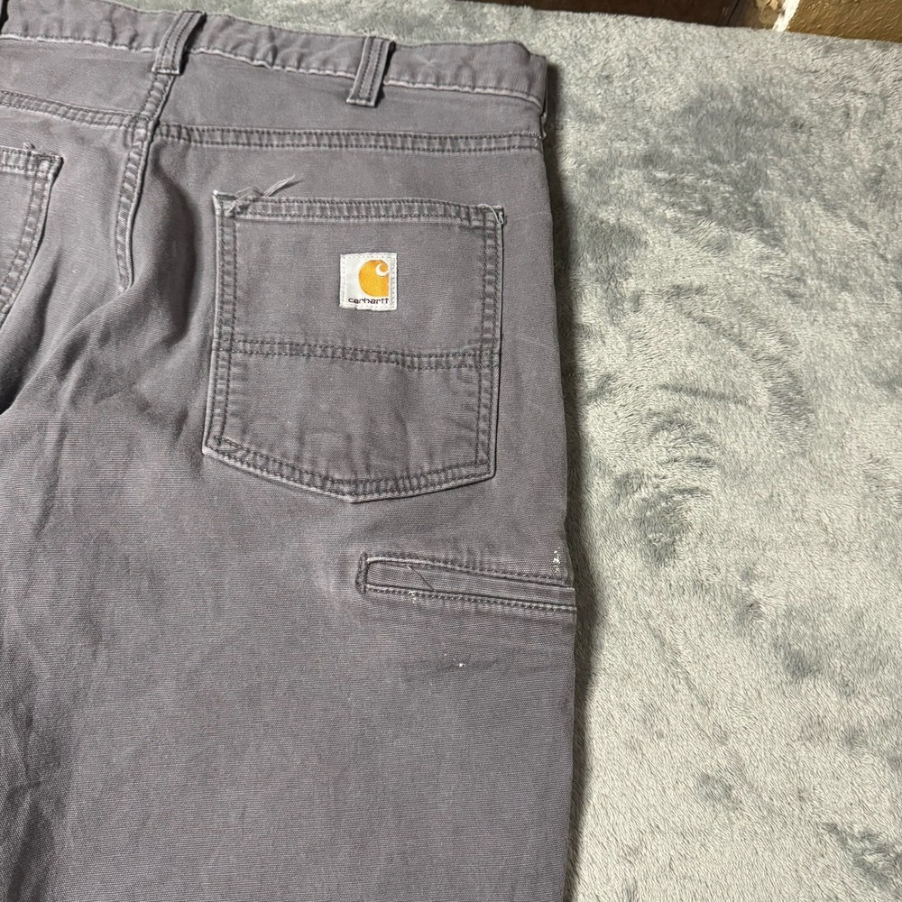 Carhartt‎ Carpenter Gray Workwear Pants Relaxed Fit Size 34x30 Skater Grunge - Picture 6 of 10
